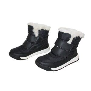 Sorel Whitney II Strap Boots Kids Boys Sz 13 EU 31 Waterproof NC3875-010 Black
